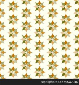 Dark brown and green modern classic bloom seamless pattern. Abstract blossom style for graphic and retro design.