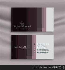 dark brown business card design in clean minimal style