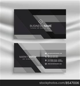dark business card design with abstract shapes