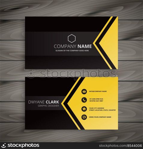 dark business card with geometric shape