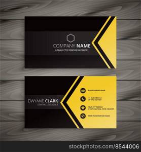 dark business card with geometric shape