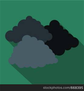 Dark cloudy icon. Flat illustration of dark cloudy vector icon for web. Dark cloudy icon, flat style