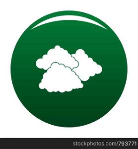 Dark cloudy icon. Simple illustration of dark cloudy vector icon for any design green. Dark cloudy icon vector green