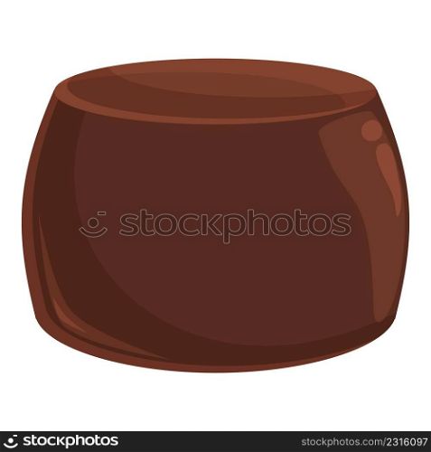 Dark cocoa icon cartoon vector. Candy piece. Bar chocolate. Dark cocoa icon cartoon vector. Candy piece
