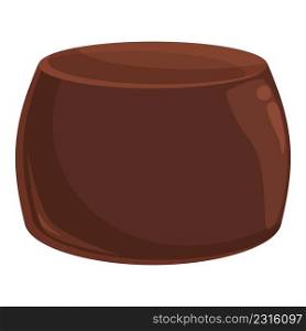 Dark cocoa icon cartoon vector. Candy piece. Bar chocolate. Dark cocoa icon cartoon vector. Candy piece