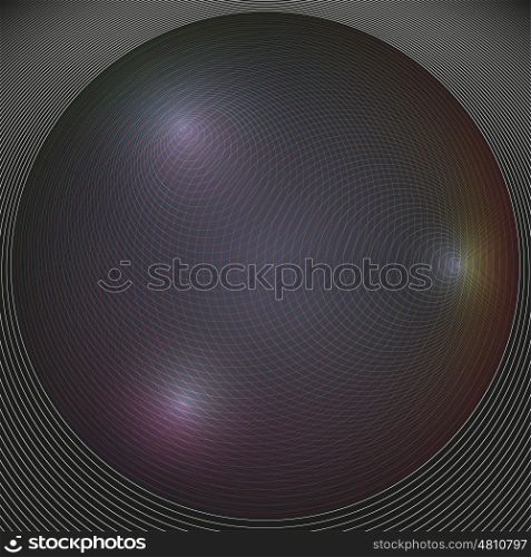 Dark color abstract background in minimalist style made from colorful circles. Business concept for cover decoration of brochure, flyer or report.
