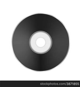 Dark Compact Disc. CD Icon. DVD Symbol Isolated on White Background.. Dark Compact Disc.