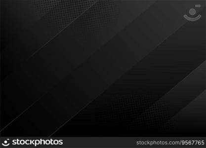 Dark deep black dynamic abstract vector background with diagonal lines.