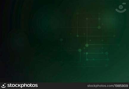 Dark Digital Network Connection Technology Abstract Vector Background
