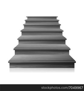 Dark Empty Staircase Vector. Steps. For Business Progress, Achievement, Growth, Career, Success, Development Concept. Isolated. Dark Empty Staircase Vector. Steps. For Business Progress, Achievement, Growth, Career Success Development Concept