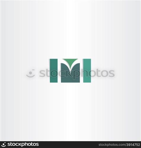 dark green letter m logo vector symbol emblem