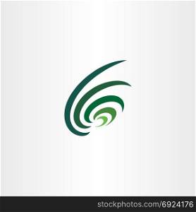 dark green wave logo abstract