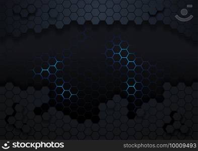 Dark Hexagonal Abstract Background