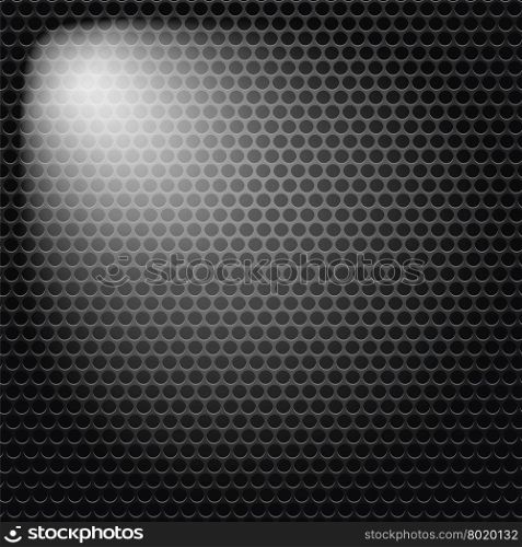 Dark Iron Perforated Background. Abstract Circle Pattern.. Dark Iron Perforated Background