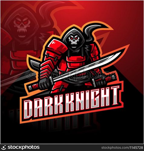 Dark Knight esport mascot logo design