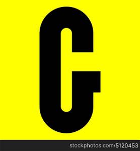 Dark modern font. Trendy alphabet, black vector letter G on a yellow background, vector illustration 10eps. Dark modern font. Trendy alphabet, black vector letter on a yellow background, vector illustration 10eps