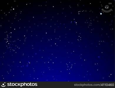 Dark nights sky with bright stars ideal background