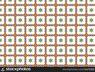 Dark Orange Vintage blossom and tribal and circle and leaves pattern on light yellow background. Classic bloom and tribal seamless pattern style for old design