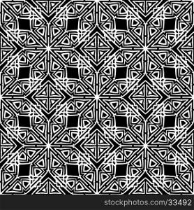 Dark Ornamental Seamless Line Pattern. Endless Texture. Oriental Geometric Ornament. Dark Ornamental Seamless Line Pattern