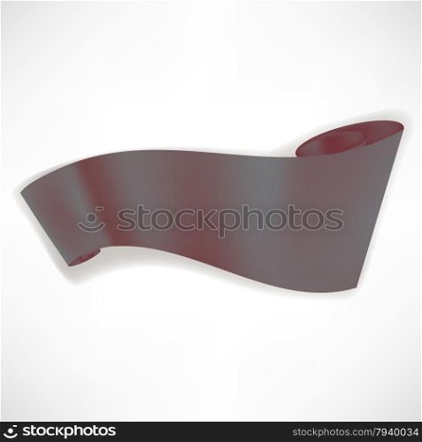 Dark Paper Scroll Isolated on White Background. Paper Scroll