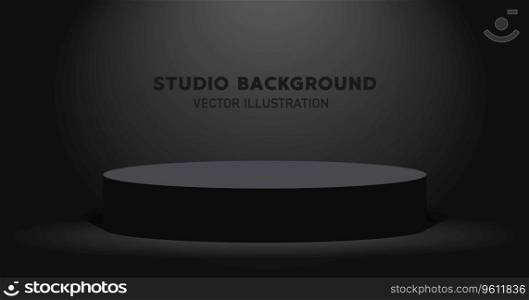 Dark platform or empty pedestal. Podium for product. Vector illustration. Dark platform or empty pedestal. Podium for product. Vector