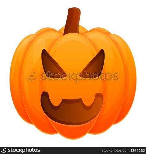 Dark pumpkin icon. Cartoon of dark pumpkin vector icon for web design isolated on white background. Dark pumpkin icon, cartoon style