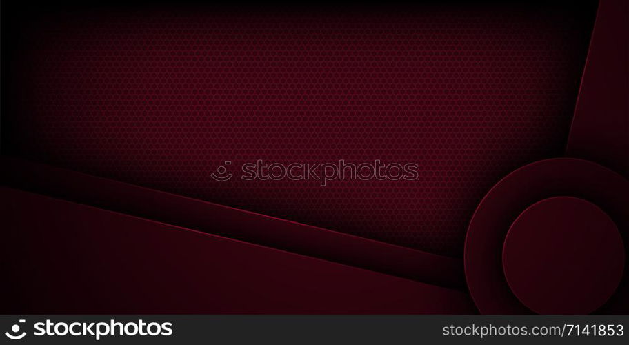 Dark red abstract vector background with overlapping characteristics.