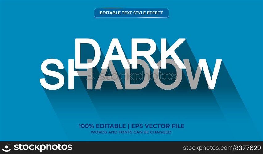 Dark Shadow - Editable Text Effect, Font Style Graphic Illustration