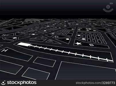 Dark street map