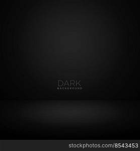 dark studio background vector design in black color. dark studio background vector design