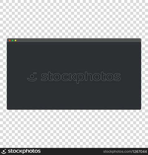 dark theme modern blank computer window vector mockup