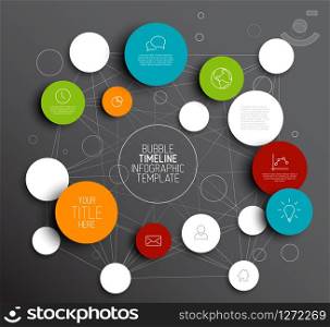 Dark Vector abstract circles illustration / infographic template with place for your content