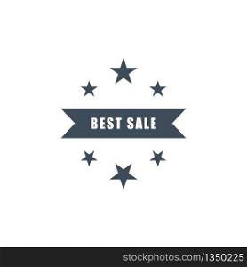 dark vector best offer sale icon with stars