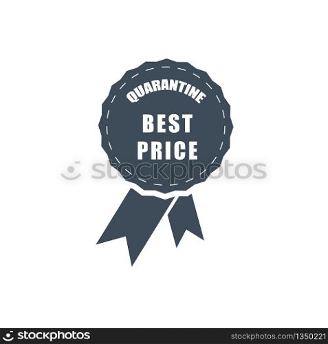 dark vector icon of the best price during quarantine