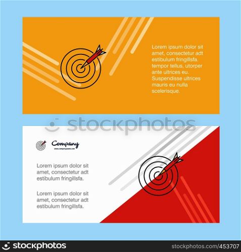 Dart abstract corporate business banner template, horizontal advertising business banner.