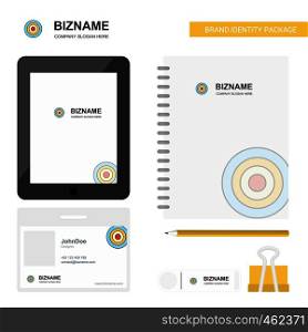 Dart Business Logo, Tab App, Diary PVC Employee Card and USB Brand Stationary Package Design Vector Template
