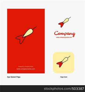 Dart Company Logo App Icon and Splash Page Design. Creative Business App Design Elements