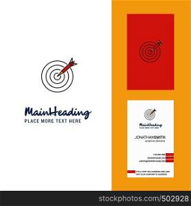 Dart Creative Logo and business card. vertical Design Vector