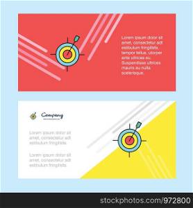 Dart game abstract corporate business banner template, horizontal advertising business banner.