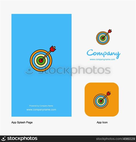 Dart game Company Logo App Icon and Splash Page Design. Creative Business App Design Elements