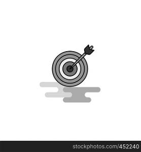 Dart game Web Icon. Flat Line Filled Gray Icon Vector