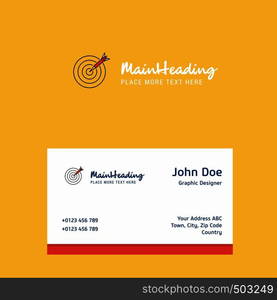 Dart logo Design with business card template. Elegant corporate identity. - Vector