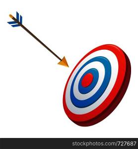 Dartboard icon. Cartoon illustration of dartboard vector icon for web. Dartboard icon, cartoon style
