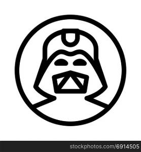 darth vader, icon on isolated background