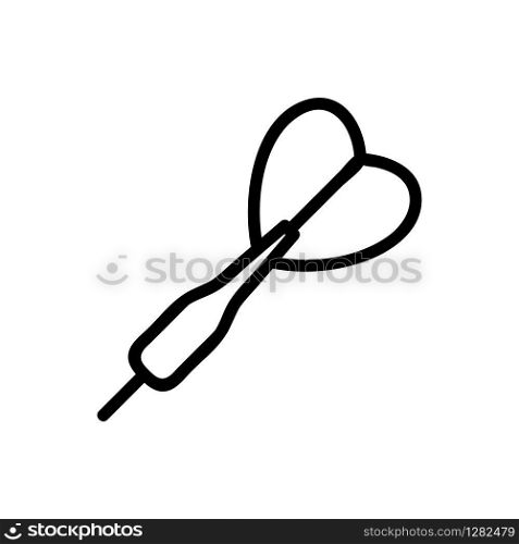 Darts icon vector. Thin line sign. Isolated contour symbol illustration. Darts icon vector. Isolated contour symbol illustration