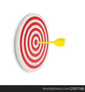 Darts target. Success Business Concept. Creative idea 3d illustration isolated on white background.