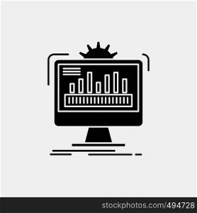 dashboard, admin, monitor, monitoring, processing Glyph Icon. Vector isolated illustration. Vector EPS10 Abstract Template background