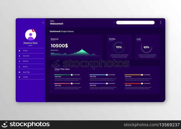 Dashboard admin panel template
