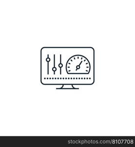 Dashboard creative icon from analytics research Vector Image
