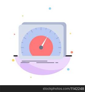 dashboard, device, speed, test, internet Flat Color Icon Vector